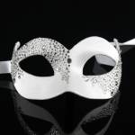 Ivory satin and swarovski crystal mask